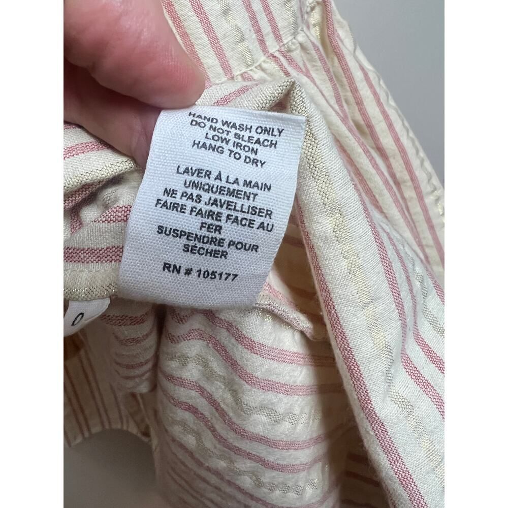 Ulla Johnson Tamsin Striped Cotton Ruffle Flutter Sleeve Dress Sz. 0 - Picture 10 of 10